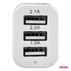 Ładowarka samochodowa 3xUSB biała PCH-03