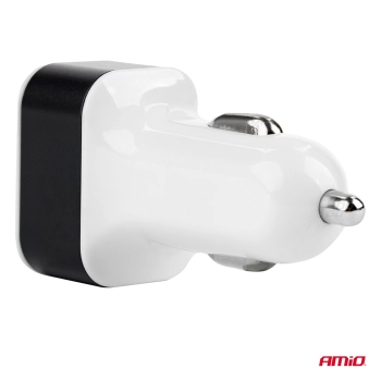 Ładowarka samochodowa 3xUSB biała PCH-03