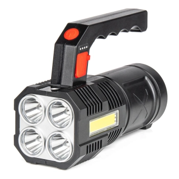 Latarka akumulatorowa 4LED + COB 1200mAh