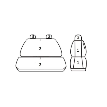 Pokrowce przednie uniwersalne 2+1 (Comfort T06)
