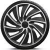 Kołpaki samochodowe na felgi stalowe Turbo Silver Black 16 cali