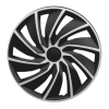 Kołpaki samochodowe na felgi stalowe Turbo Silver Black 16 cali