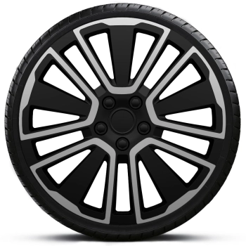 Komplet kołpaków na felgi stalowe Scuba Silver Black 16 cali