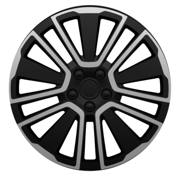 Komplet kołpaków na felgi stalowe Scuba Silver Black 16 cali