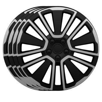 Komplet kołpaków na felgi stalowe Scuba Silver Black 16 cali