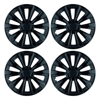 Komplet kołpaków uniwersalnych Delta Black 15 cali