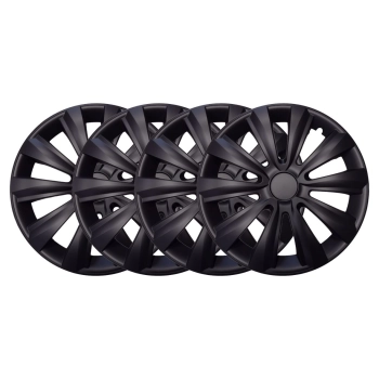 Komplet kołpaków uniwersalnych Delta Black Mat 15 cali