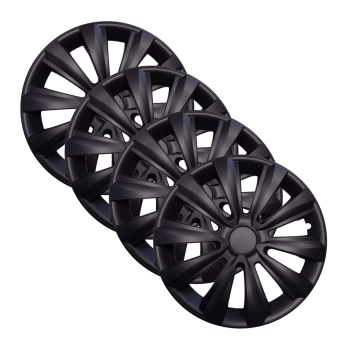 Komplet kołpaków uniwersalnych Delta Black Mat 15 cali