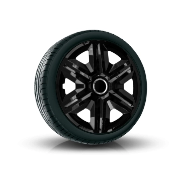 Komplet kołpaków uniwersalnych Fast Black ring 15 cali