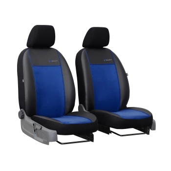 Pokrowce samochodowe na fotele Exclusive alkantara 1+1 BUS / VAN (niebieskie)