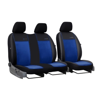 Pokrowce uniwersalne Exclusive alkantara 2+1 BUS / VAN (niebieskie)