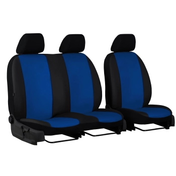 Pokrowce uniwersalne Standard ekoskóra bus/van 2+1 (niebieskie)